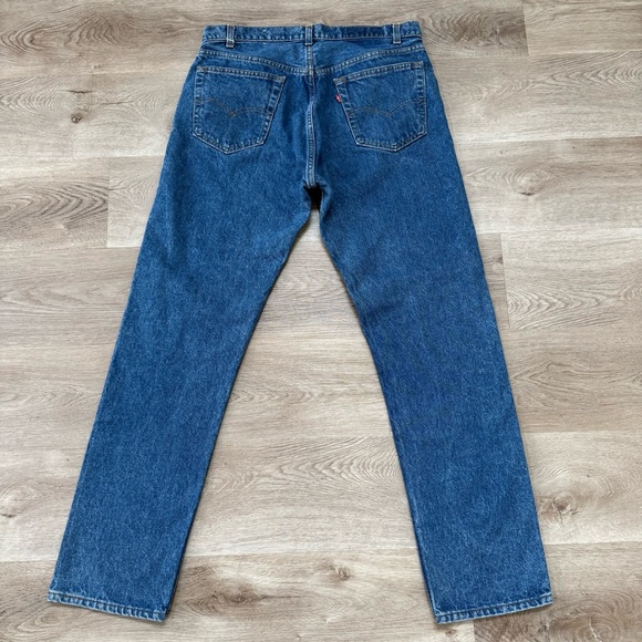 Vintage 80s Levis 505 USA Made Blue Denim Jeans 505-0213 ACTUAL Size 34x31